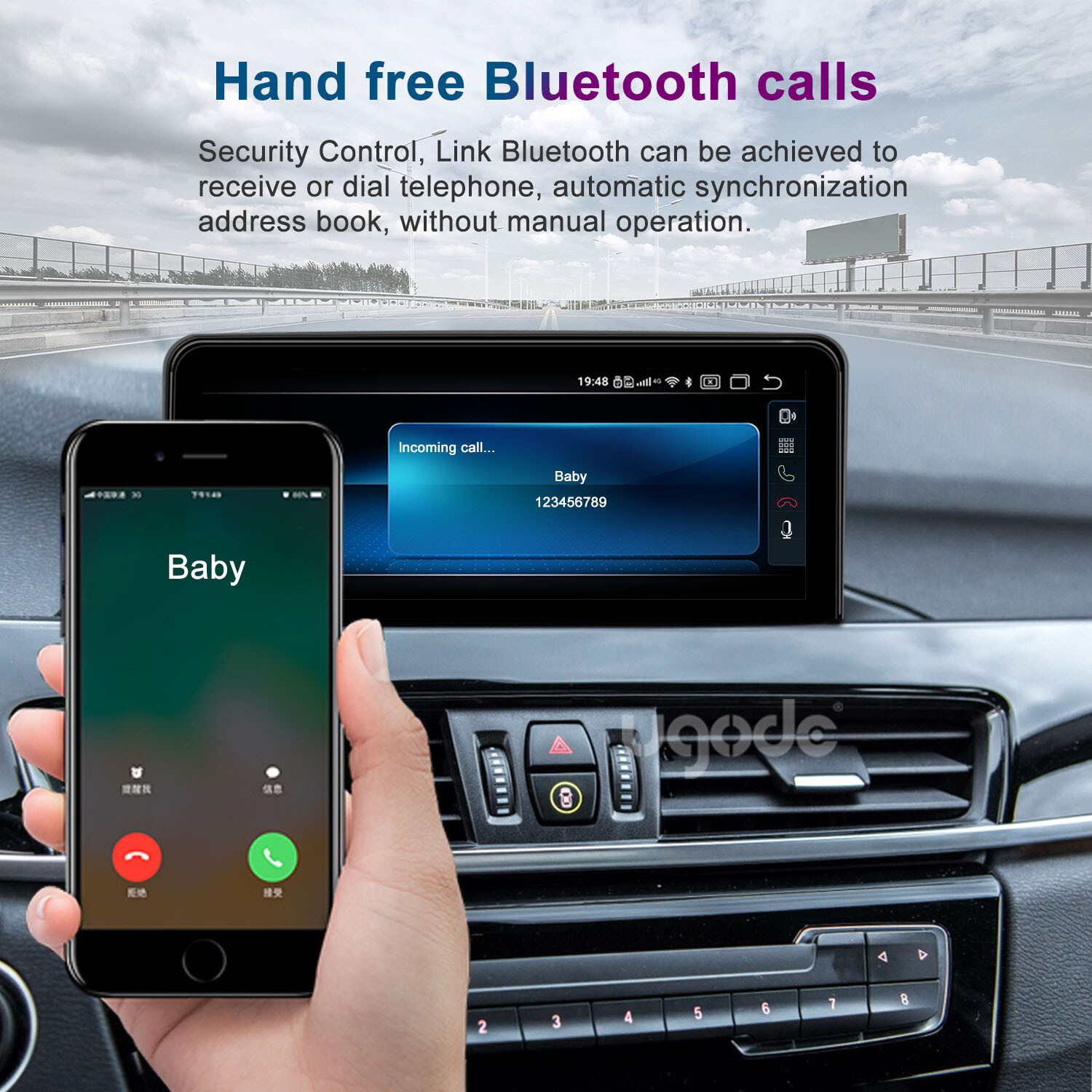 Ugode 10.25inch 8+128G Android13 Screen UPGRADE CARPLAY BMW X1 F48 2016-2017 NBT