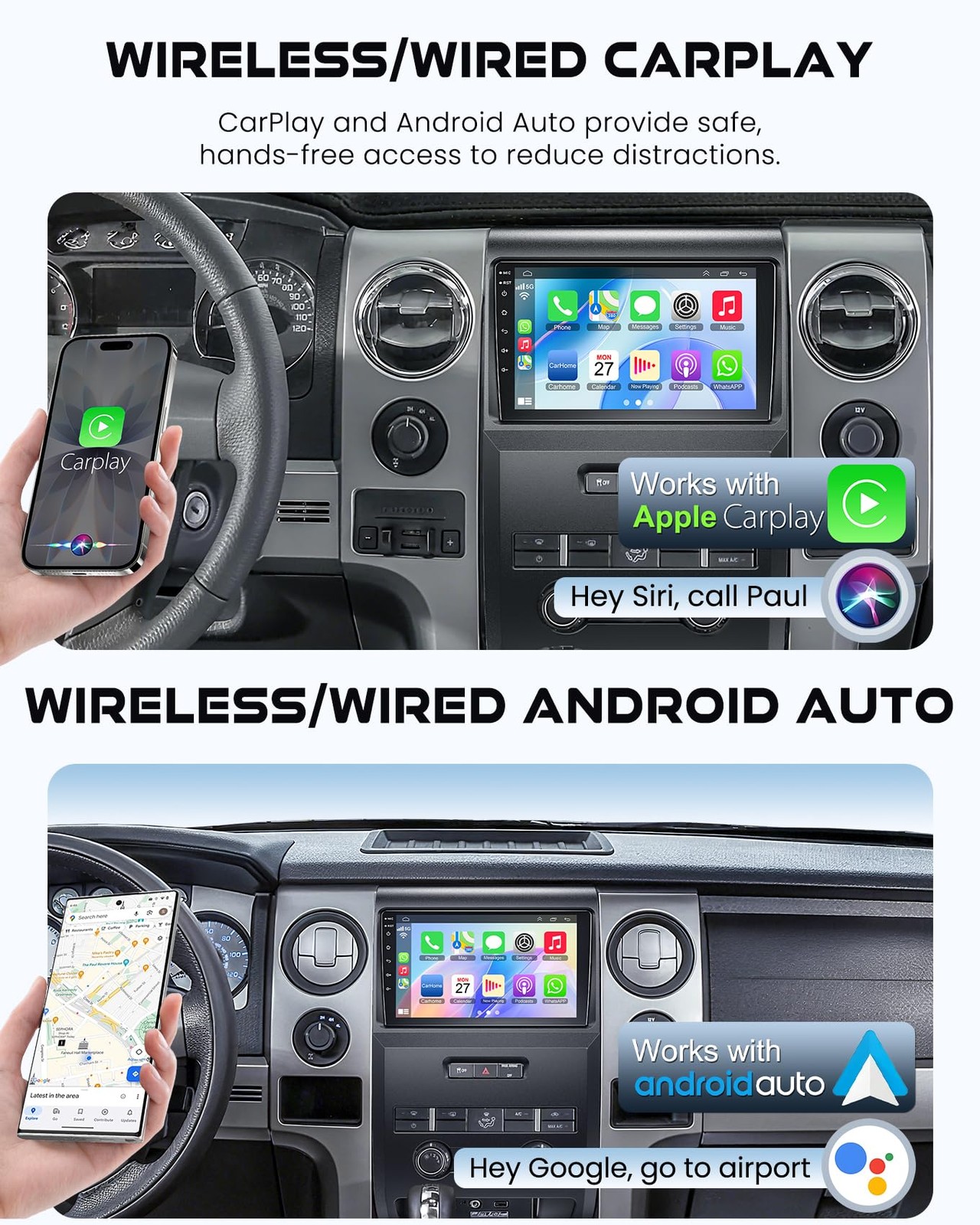 for Ford F150 2009-2014 4G+64G Car Radio 8-core, 9 Inch IPS Touch Screen Car …