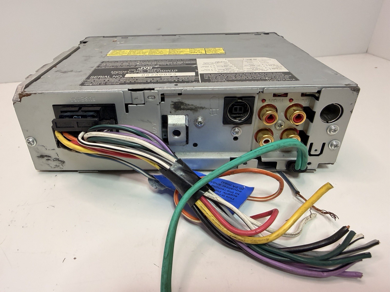 JVC KD-HDW10 CD Receiver HD Radio Car Stereo WMA MP3 Untested