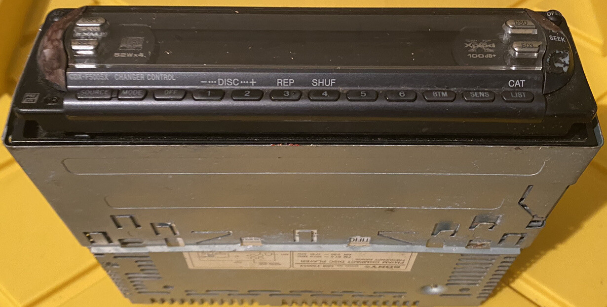 Sony CDX-F5505X FM/AM CD Player Changer Control w/ Xplod Deck Face Plate Used
