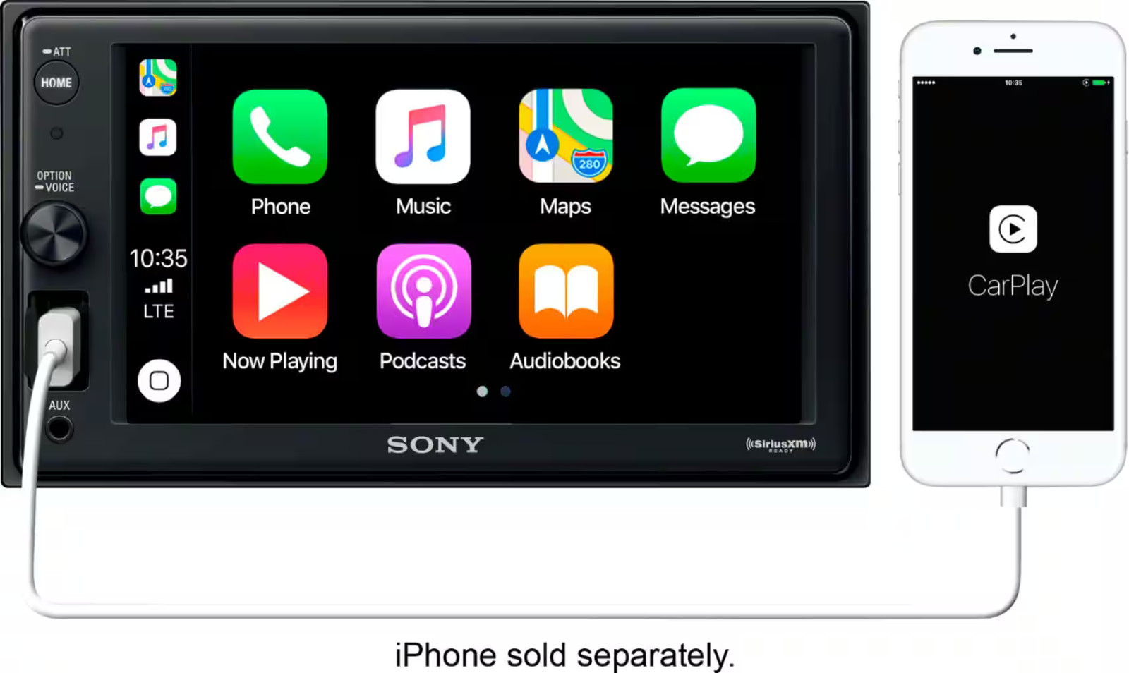 Sony – 6.2″ – Apple CarPlay – Built-in Bluetooth – In-Dash Digital Media Rece…