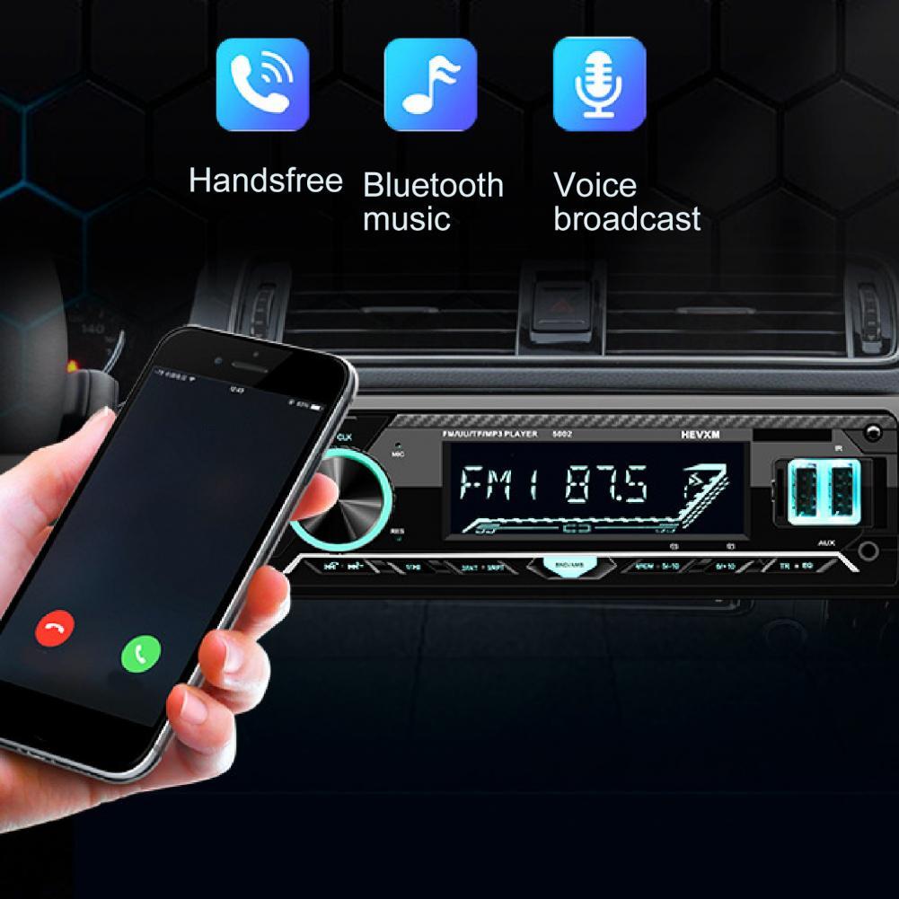 Car Radio MP3 Player Bluetooth AUX IN Audio Dual USB Fast Charging Hands-free