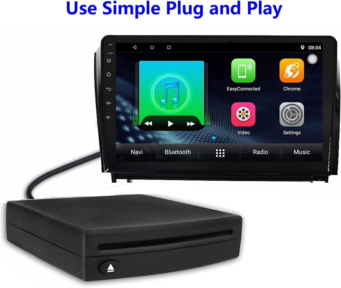 External USB Car Universal CD Player, Vehicle CD Player For Car Via USB Radio