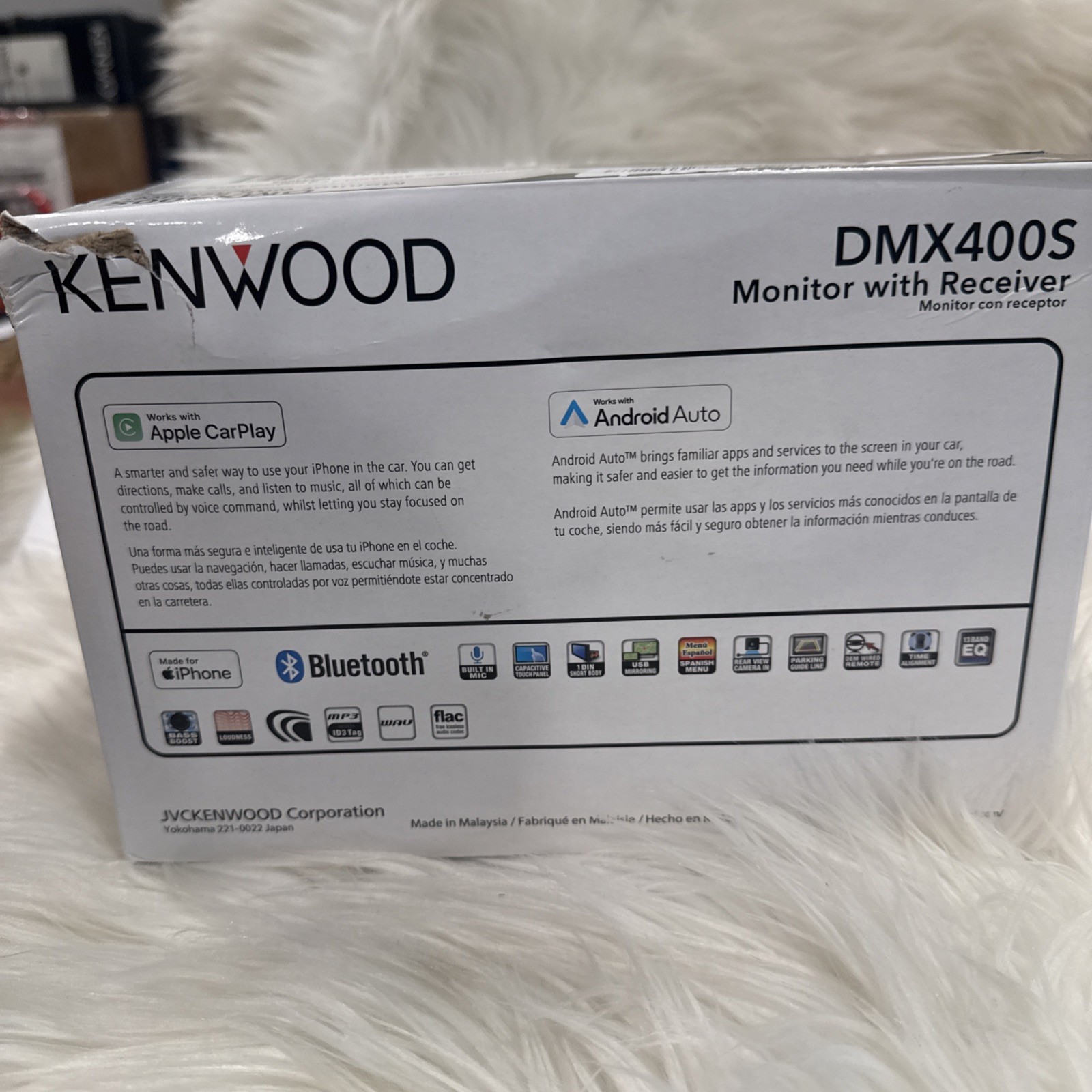 KENWOOD DMX400S Digital Multimedia Receiver 6.8″ Screen w/ Apple CarPlay & Andro