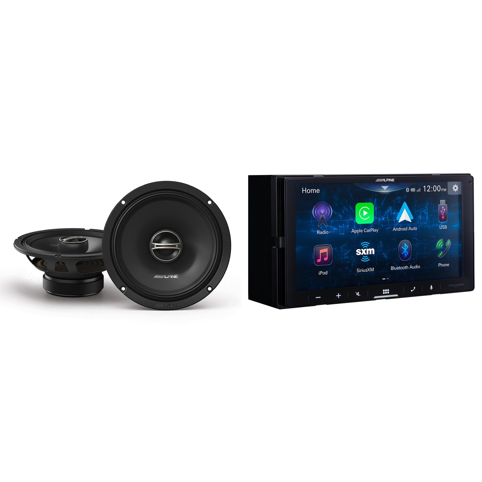 Alpine iLX-W670-S Digital Multimedia Receiver w/ DM-65-G 6.5 ” Coaxial Bundle