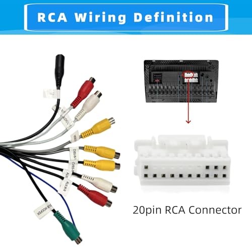for RCA Harness for Car Stereo Support Subwoofer with Video Put in-Out,for RCA