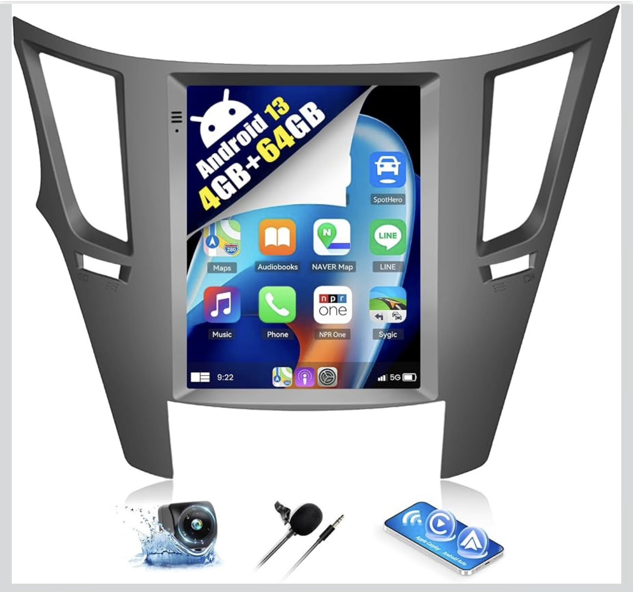 4G+64G Android 13 Car Stereo for Subaru Outback Legacy 2010-2014 9.7”Screen NEW