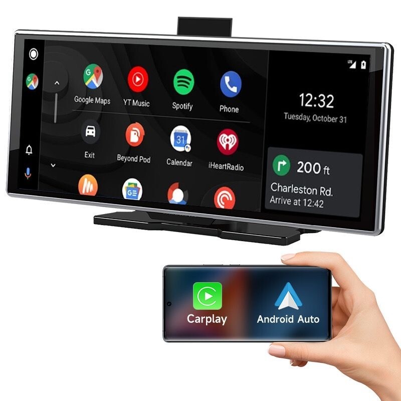 11.26″ Wireless CarPlay & Android Auto Screen with 64GB SD Card and Backup Camer