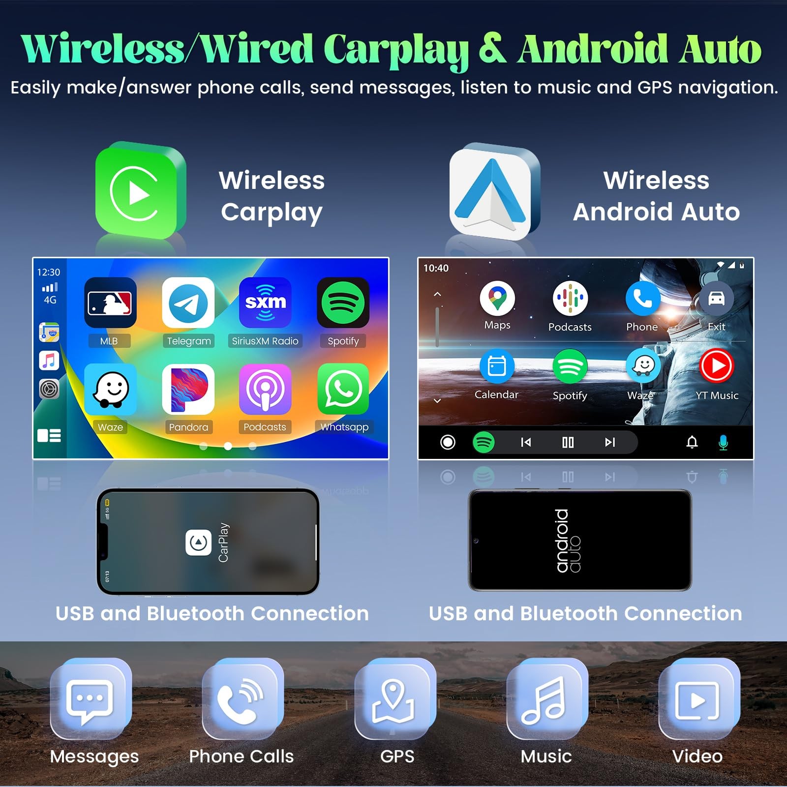 Roinvou 232G Android Carplay Stereo For 2005-2012 Toyota Corolla Ex 9 Touch