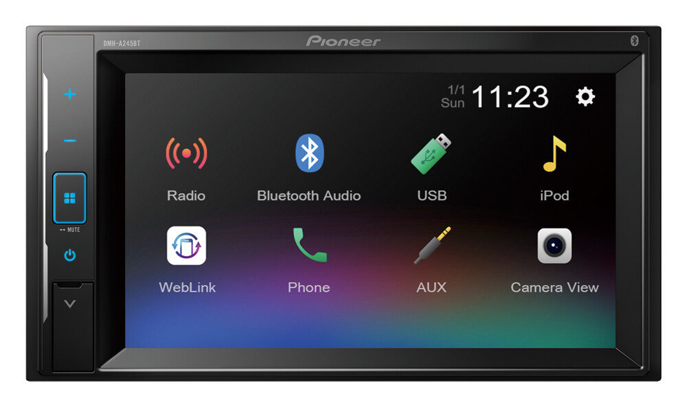 NEW DMH-A245BT Digital Media AV Receiver with Bluetooth, iPhone, USB & Aux-In