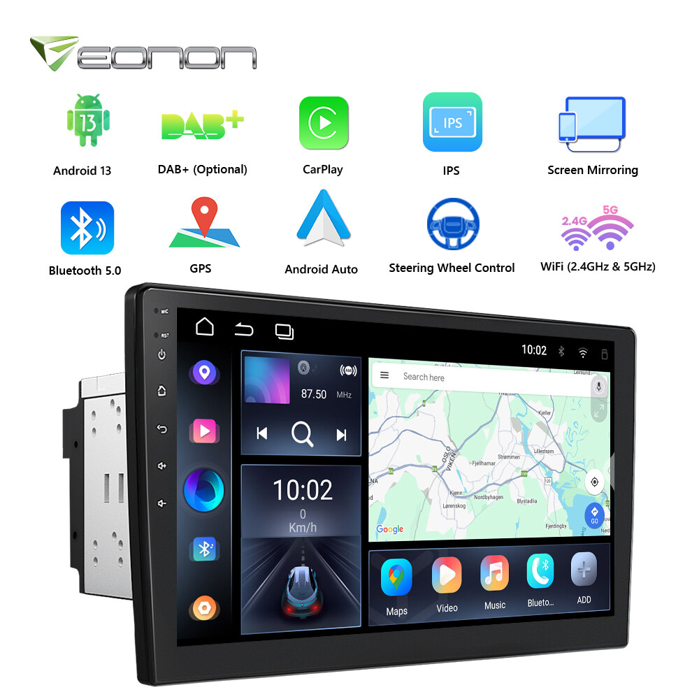 Eonon UA13 Plus Android 13 Double 2 Din 10.1″ Smart Car Stereo Radio GPS CarPlay