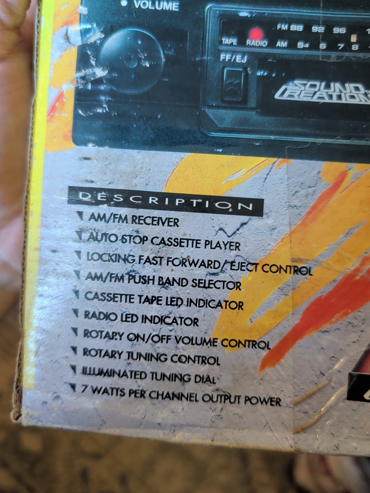 Rare Sound Creation STEREO CASSETTE VINTAGE 2 KNOB Scr 101 Sealed OLD SCHOOL!
