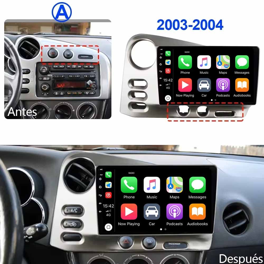 For 2003-2004 Toyota Matrix Car 4+64GB Navi GPS Carplay Android 13 Radio Stereo