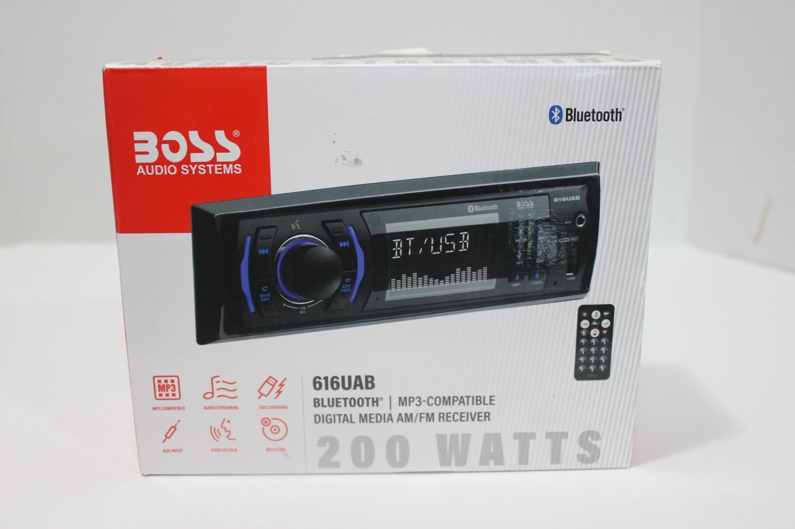 BOSS Audio Systems 616UAB Multimedia Car Stereo – Single Din LCD Bluetooth Radio