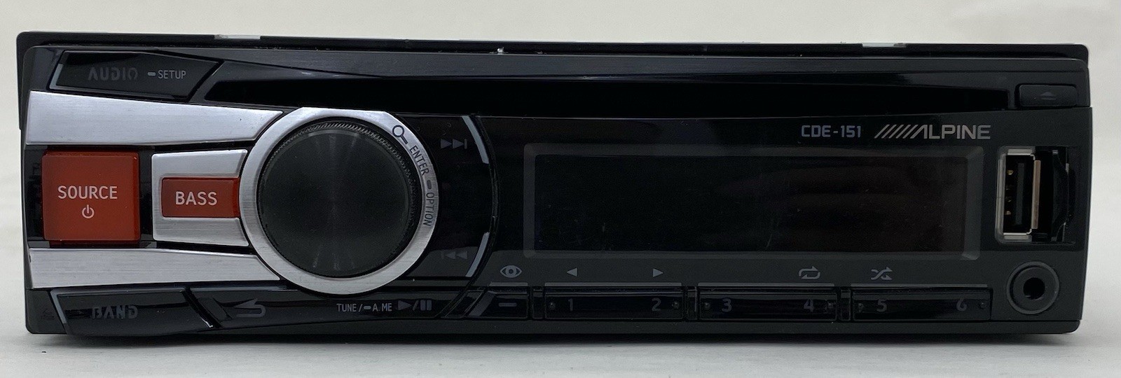 PARTIALLY WORKING ALPINE CDE-151 CAR STEREO RADIO USB CD PLAYER RECEIVER