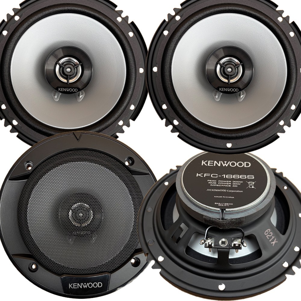 Boss Audio 611UAB Bluetooth AM/FM Car Stereo 4X Kenwood KFC-1666S 6.5″ Speakers