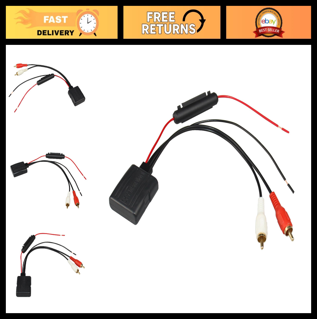 Wireless Bluetooth Module 2RCA Input for Car Stereo – Stream Music from Any Devi