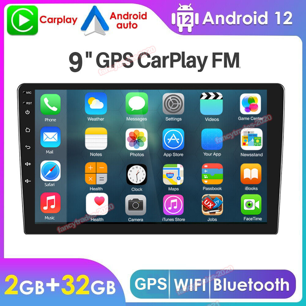 10 Inch Double 2Din Car Stereo Radio Apple Carplay Touch Screen Android GPS Wifi