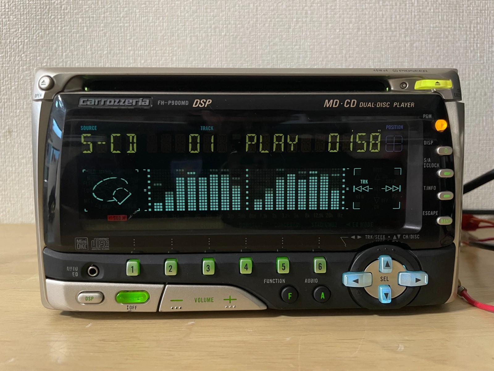 Pioneer Carrozzeria FH-P900MD 2DIN Car Audio CD MD Bluetooth Player Tested