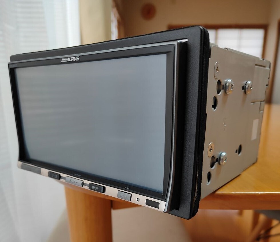 Alpine Vie-X077 HDD Car Navigation CD DVD Double Din Working Tested