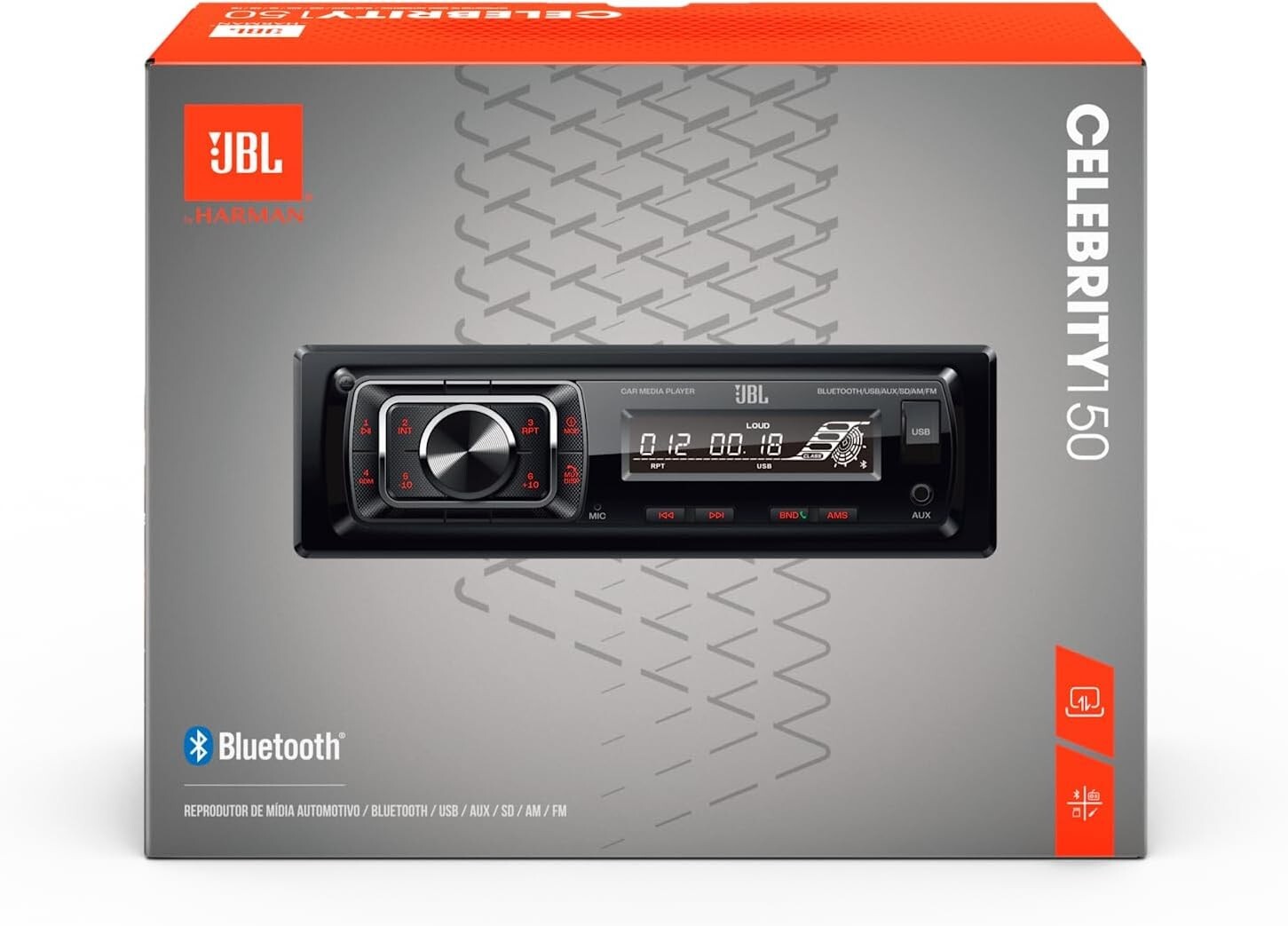 JBL Celebrity150 Single DIN In-Dash Bluetooth MP3 USB SD Digital Media Car Radio