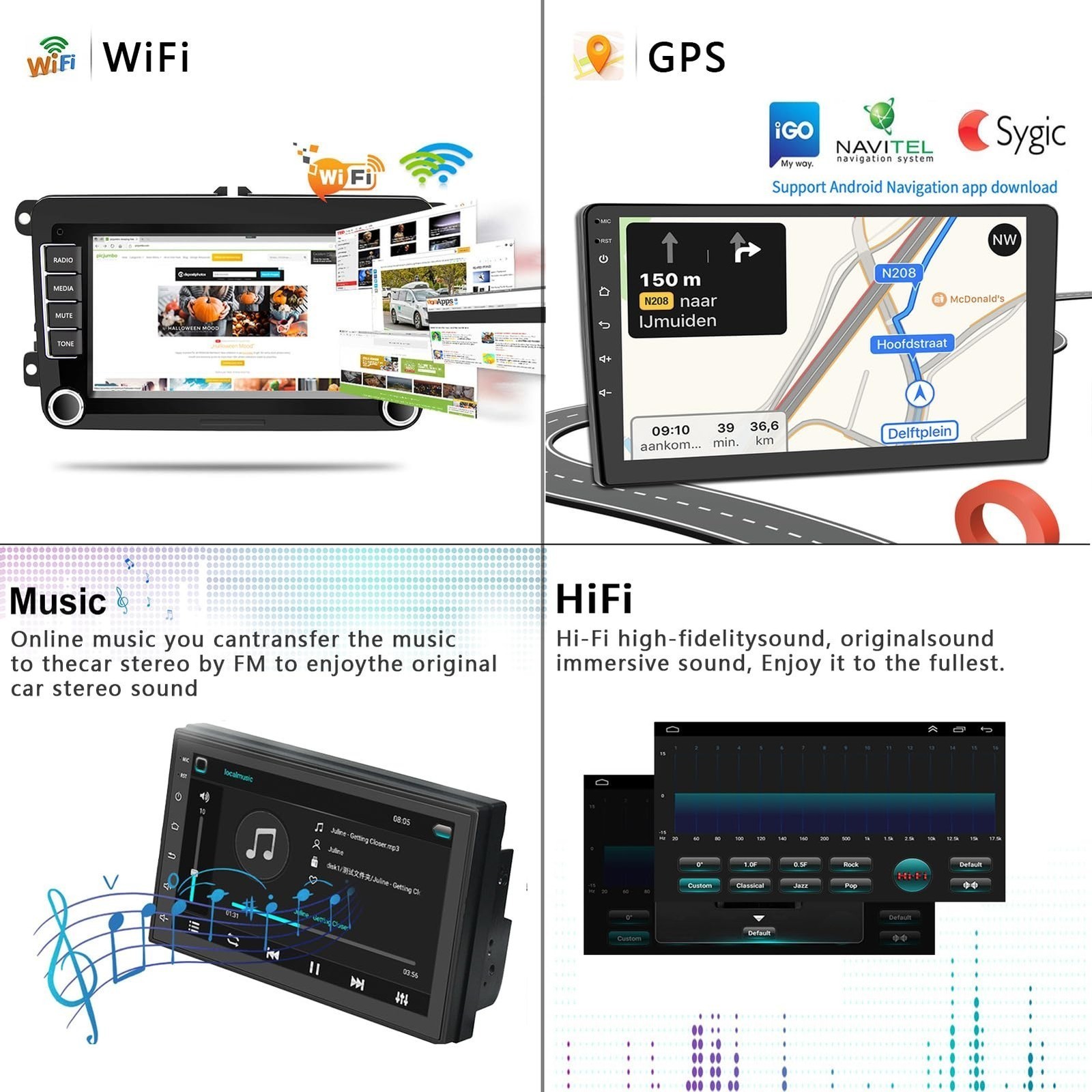 Car Radio Stereo Carplay For 2015-2018 Subaru Legacy Outback 4+64G 9in FM 4+64G