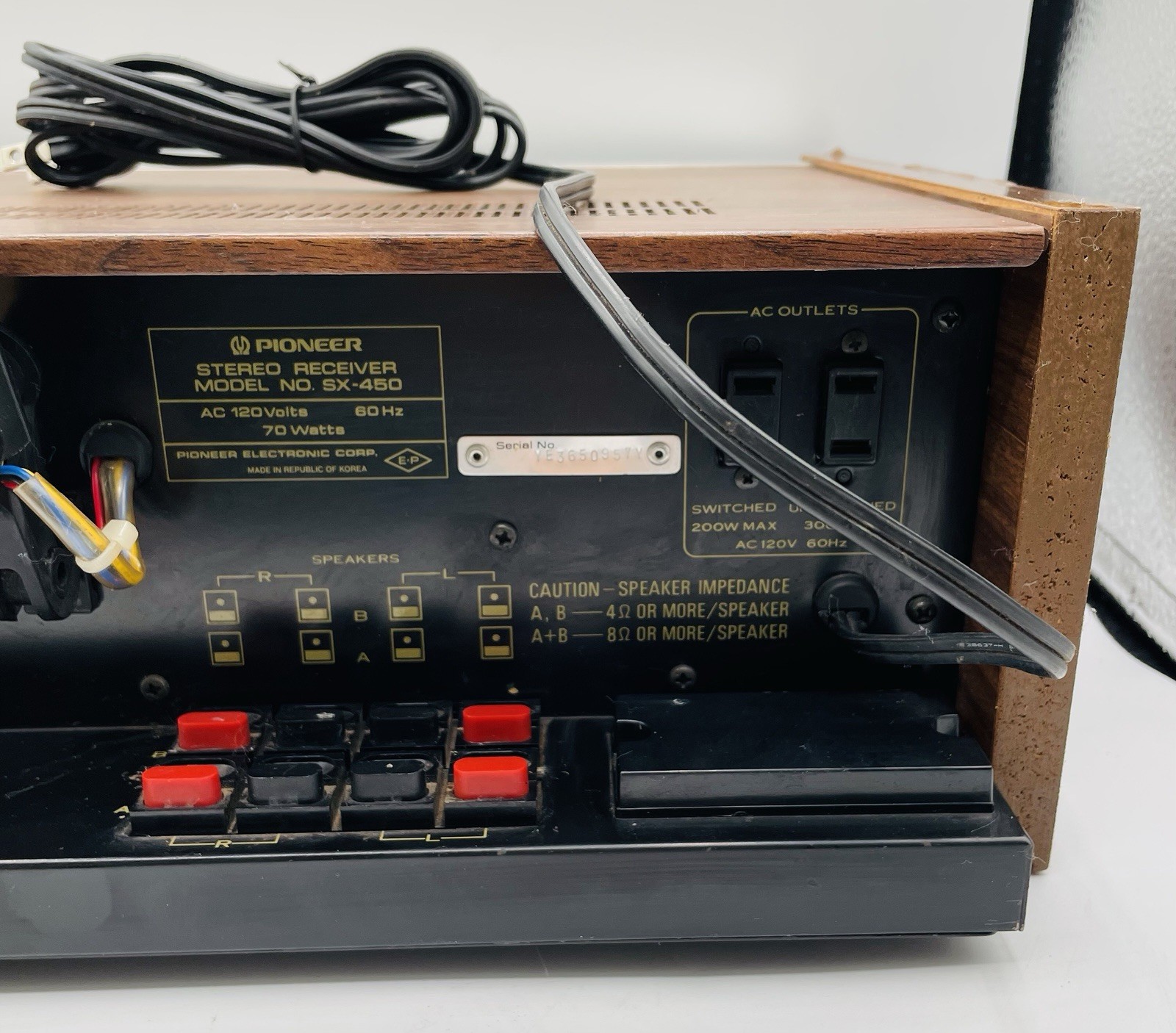 Pioneer SX-450 15-watt per channel Solid-State AM/FM Stereo Receiver- Tested