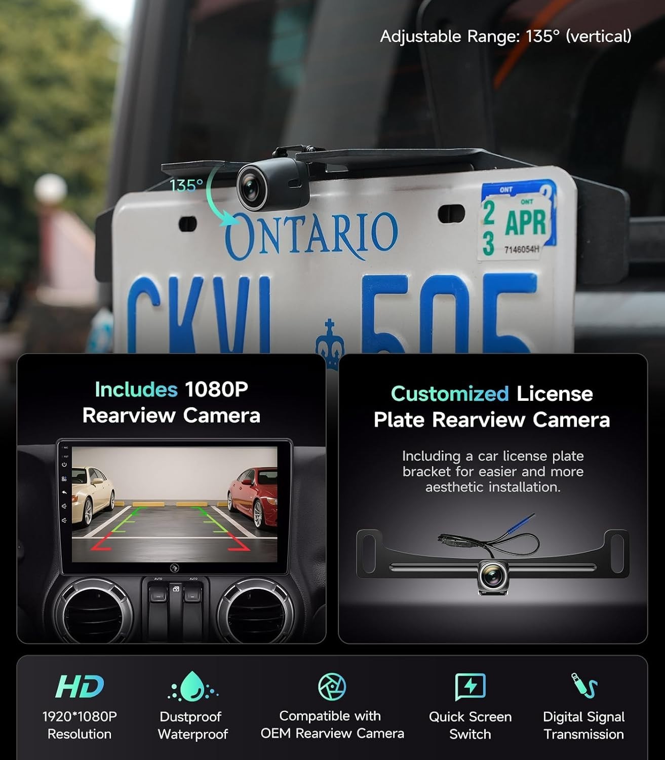 10.2″ Linux Android Auto Carplay for 2007–2018 Jeep Wrangler Dodge RAM Chrysler