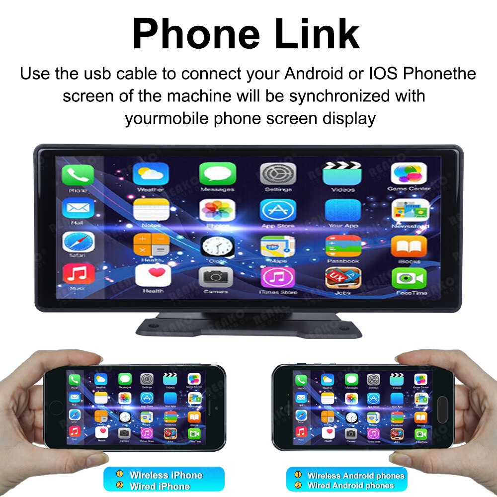 10.26inch 2K Wireless Apple CarPlay Android Auto Touch Screen Car Portable Radio