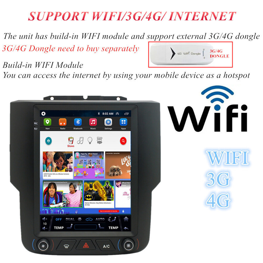 9.7”Android13 4+64G Car Stereo Radio Navi GPS For Dodge RAM 1500 2500 3500 4500
