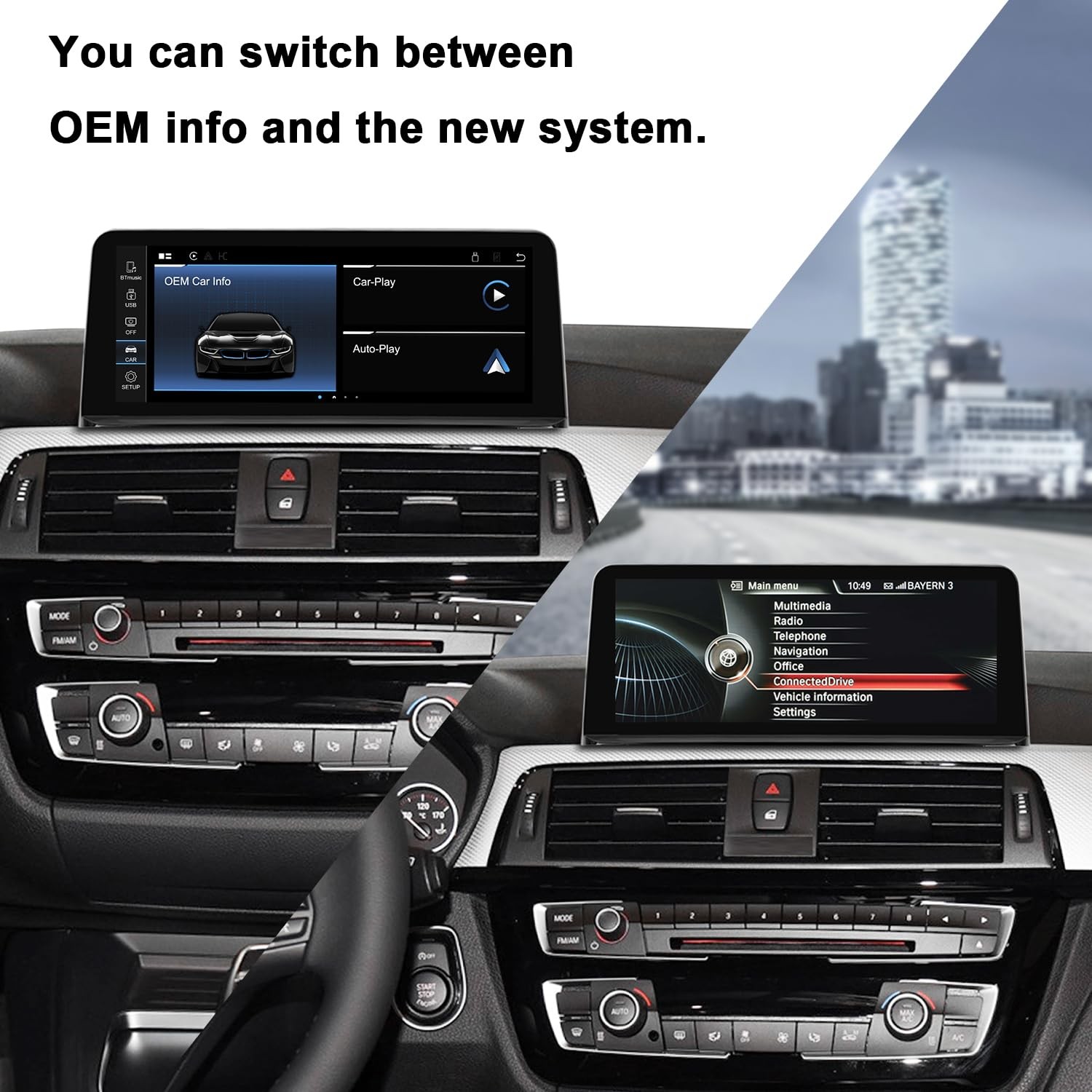 PEMP 10.25″ Linux Screen for BMW (2012-2017) 3 Series F30 NBT CIC System,CarPlay