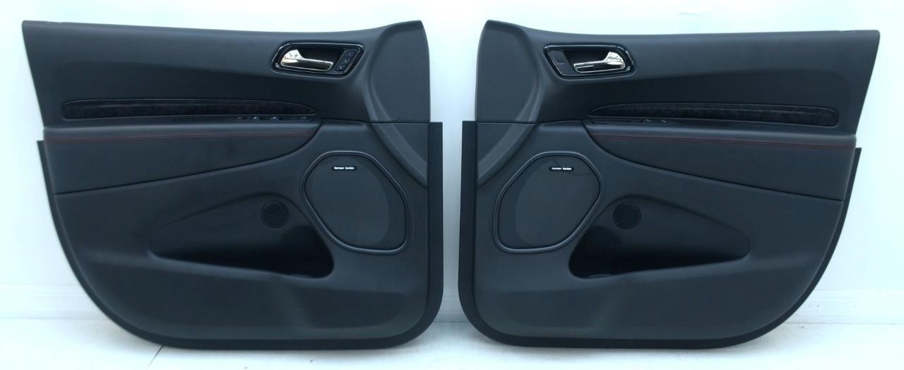 2021 – 2025 DODGE DURANGO RT 392 OEM BLACK LEATHER TRIM DOOR PANELS BLACK CARBON