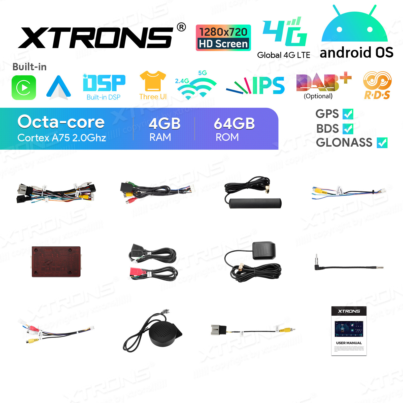 8″ Android 14 8-Core 4+64GB Car Stereo GPS Radio 4G WIFI For Chevrolet GMC Buick