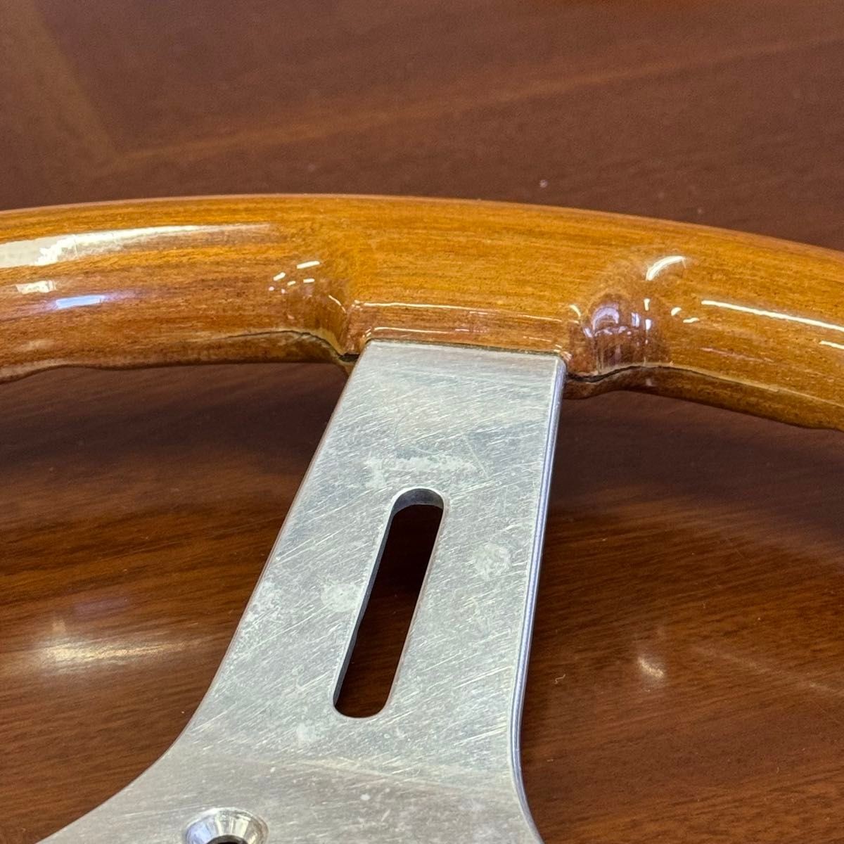 B.R.T BRT steering wheel wood at that time old car Italian made wood steering