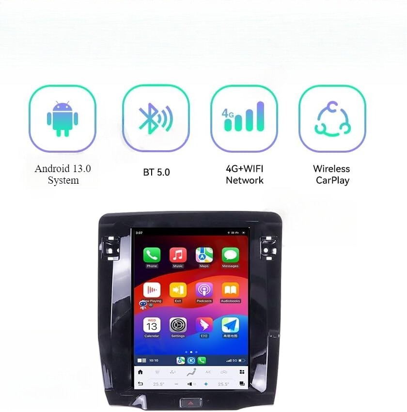 10.4″ For Maserati Quattroporte 2013-2021 256GB Car Stereo Radio Apple CarPlay