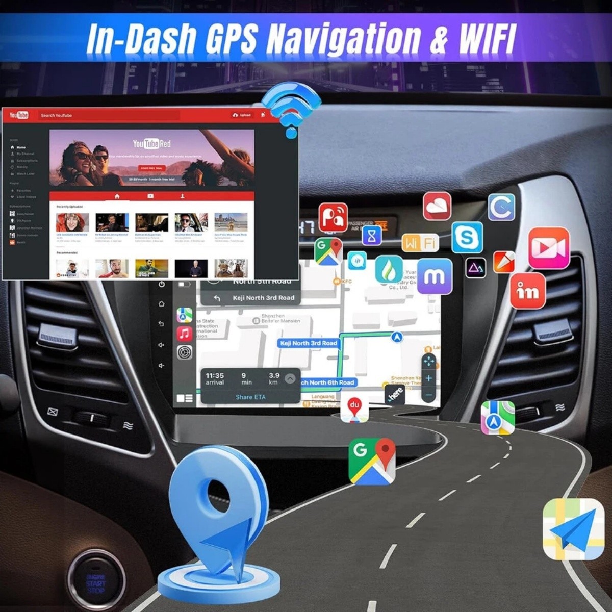 8+256G Car Stereo Radio For Hyundai Elantra 2012-2016 GPS Android 15 Carplay