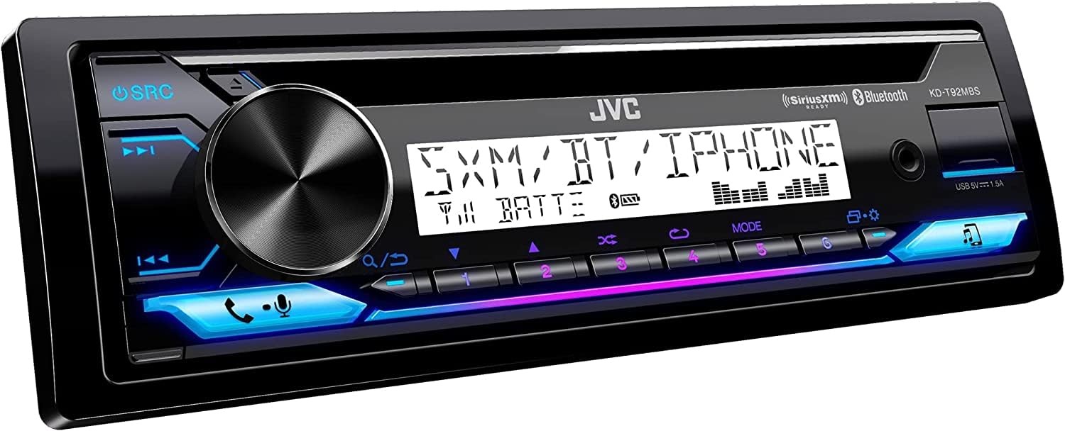 JVC KD-T92MBS Marine Audio CD Receiver 50W x 4, Bluetooth, USB, EQ