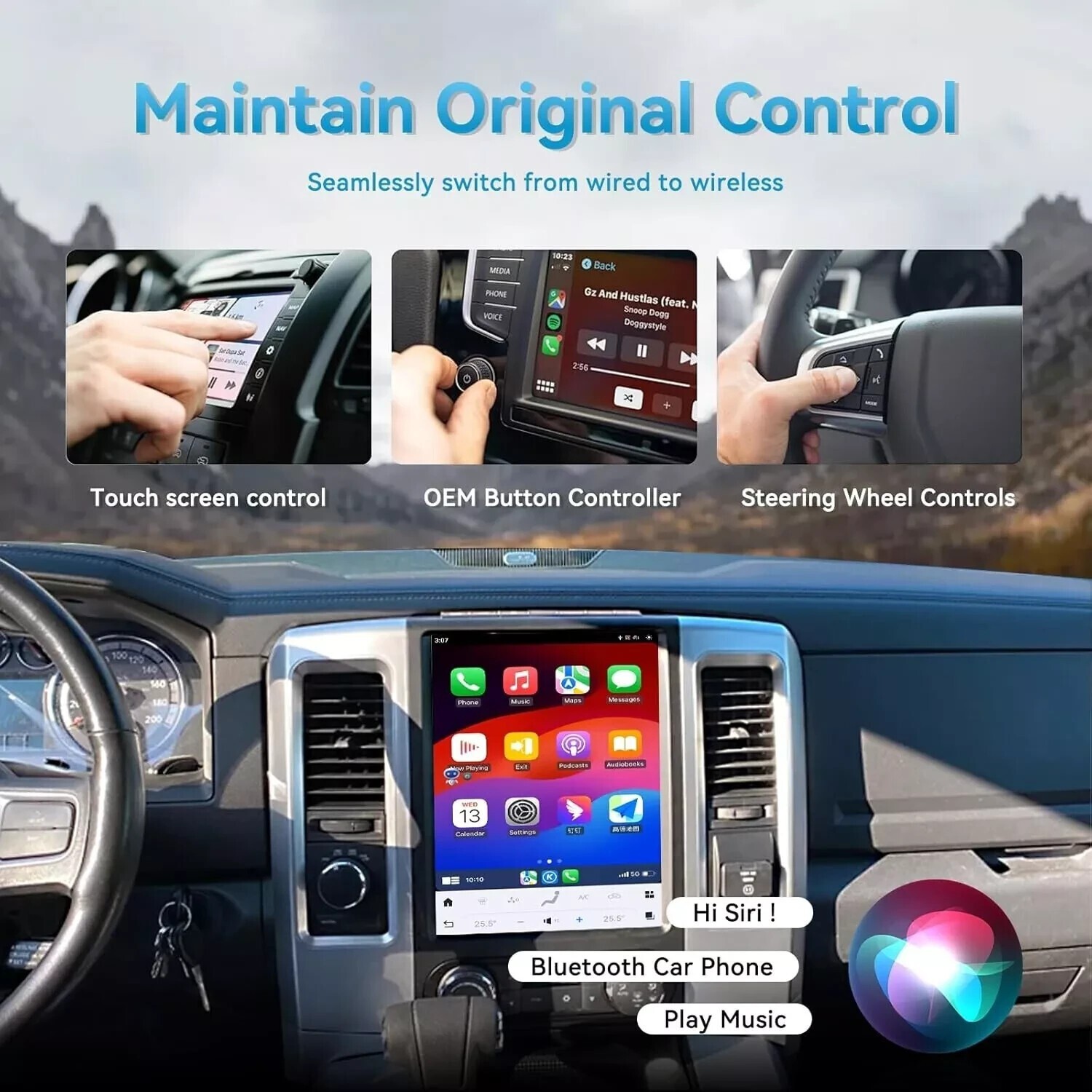 128G For 2009-2012 Dodge RAM Android 13 Car Stereo Radio Carplay GPS Navigation