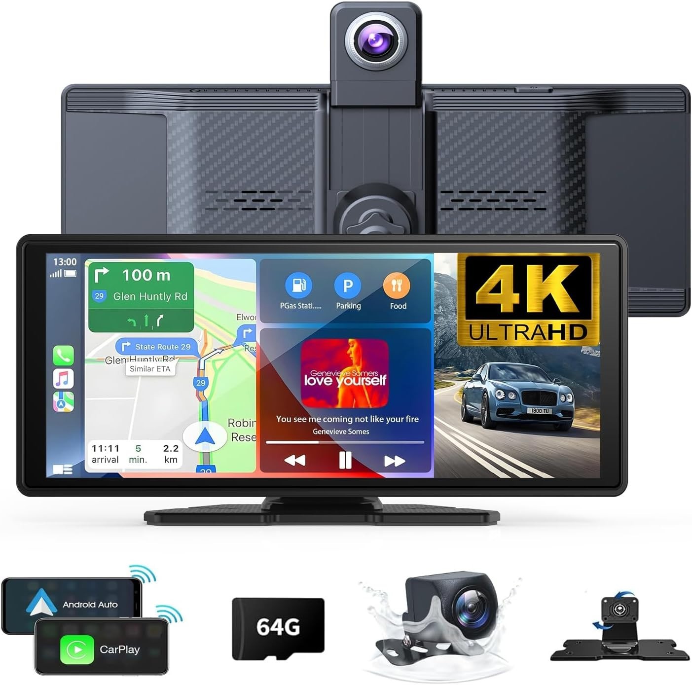 Wireless Carplay Screen for Car with Siri Compatibility^