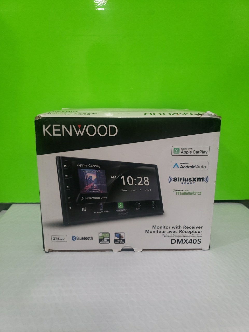 Kenwood DMX40S MultiMedia Receiver (No CD)Compatible With Apple CarPlay Open Box