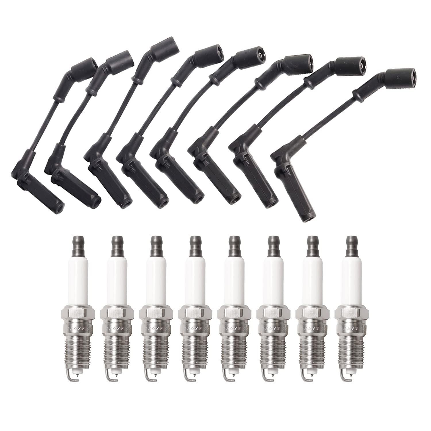 ENA Set of 8 Platinum Spark Plug and Wires Set Compatible with Chevrolet GMC …