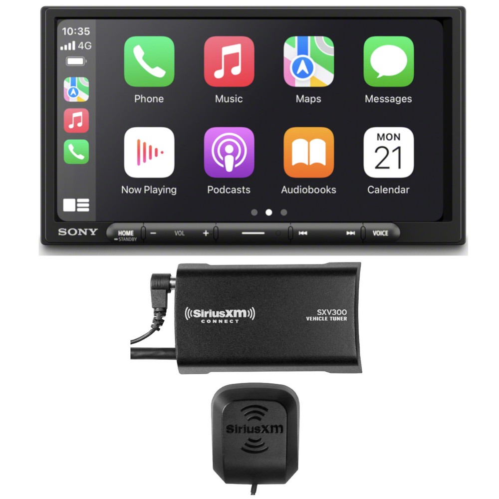 Sony XAV-AX4000 6.95″ Double-DIN Touchscreen Receiver + SiriusXM SXV300v1