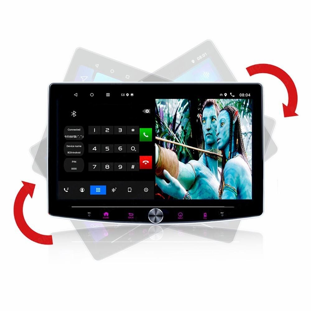 Car Touch Screen Smart Radio Player For Apple Carplay Android Auto Adapter +Cam