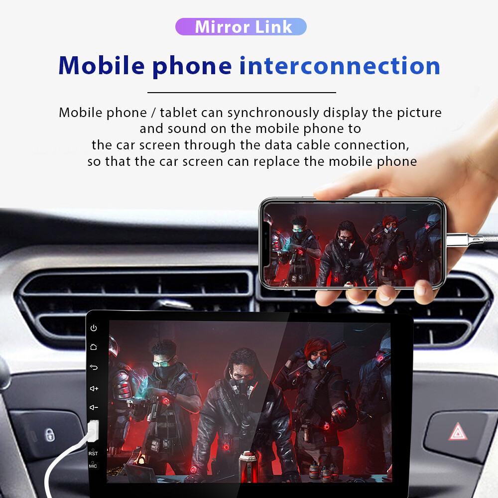 Single 1Din 9″ Car Stereo Radio Apple CarPlay Andriod Auto Touch Screen BT AM/FM