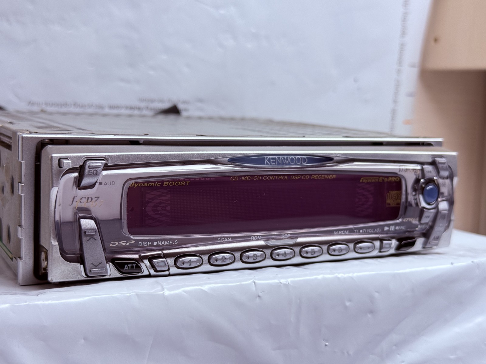 Kenwood f-CD7 JDM Car CD Player Receiver Japan w/ External Bluetooth Tested