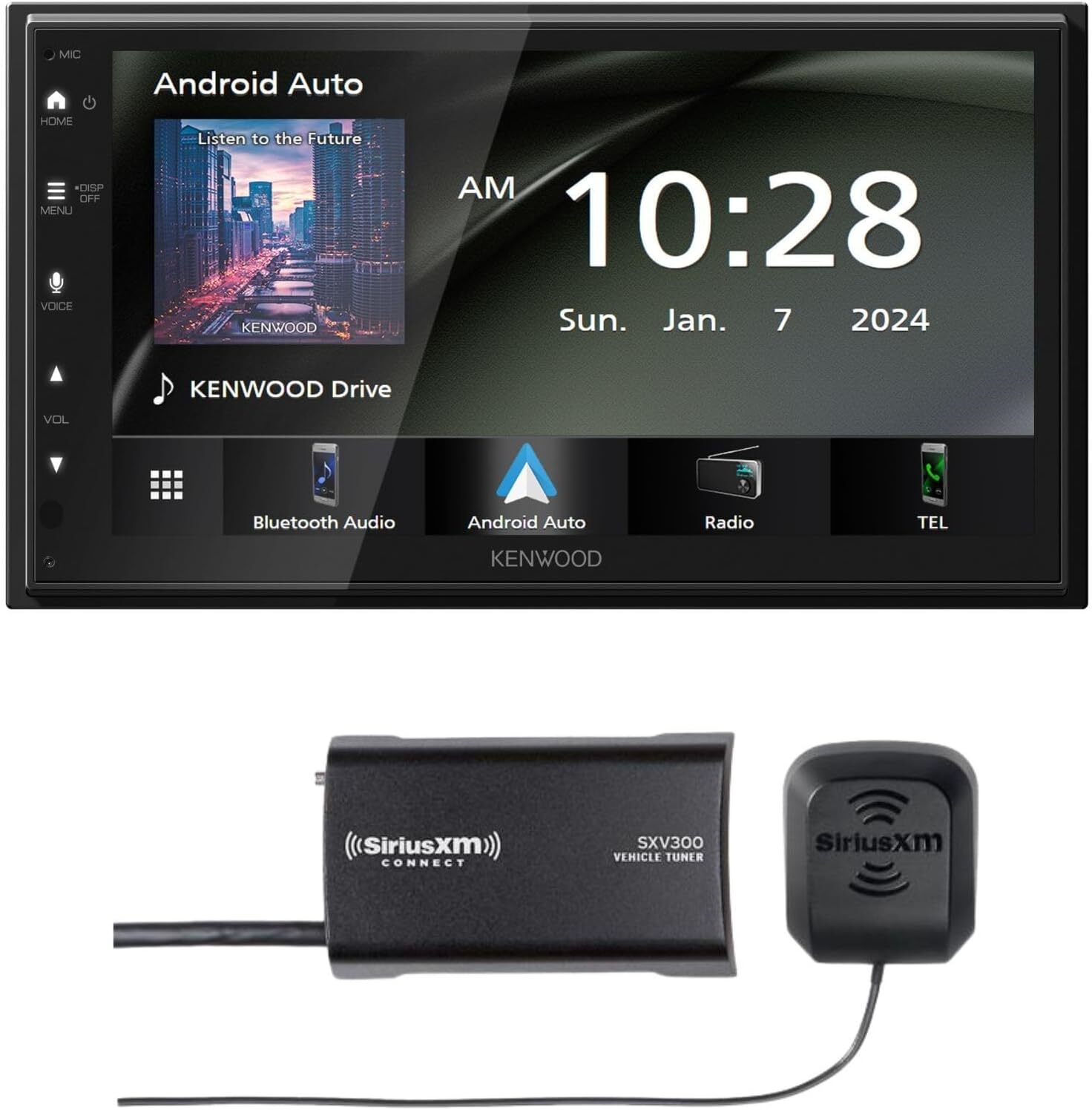KENWOOD DMX4710S Car Stereo Apple CarPlay & Android Auto + SiriusXM SXV300v1