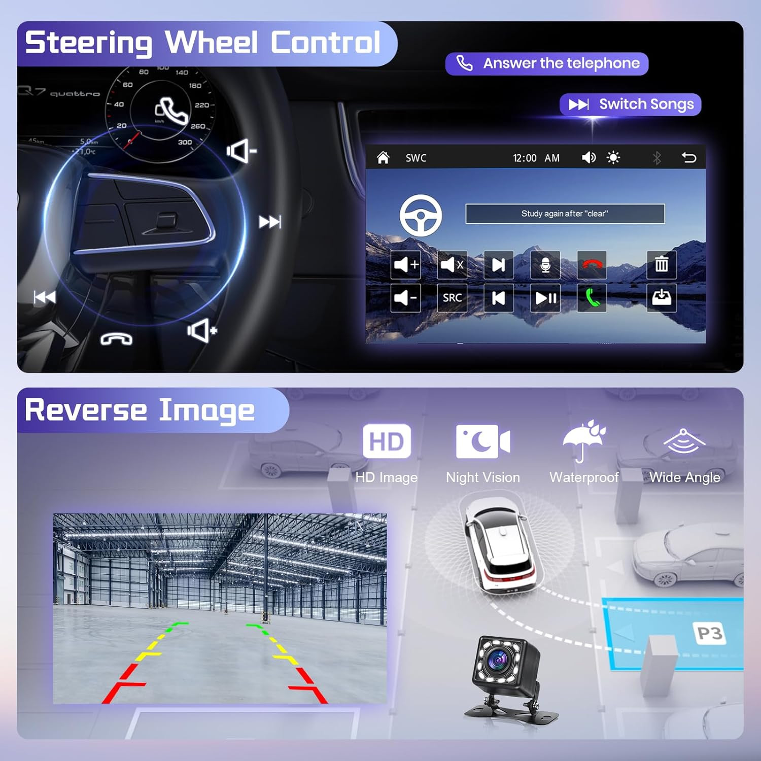 Double Din 7 Inch Touchscreen Car Radio Wireless Carplay Android Auto, 2 Din Car