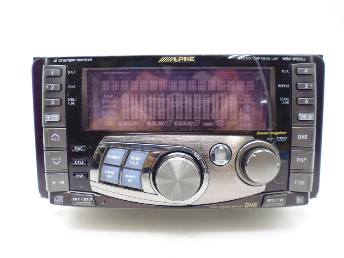 Alpine MDA-W933J CD Player Deck Illuminated EQ Tested JDM Car Audio Used