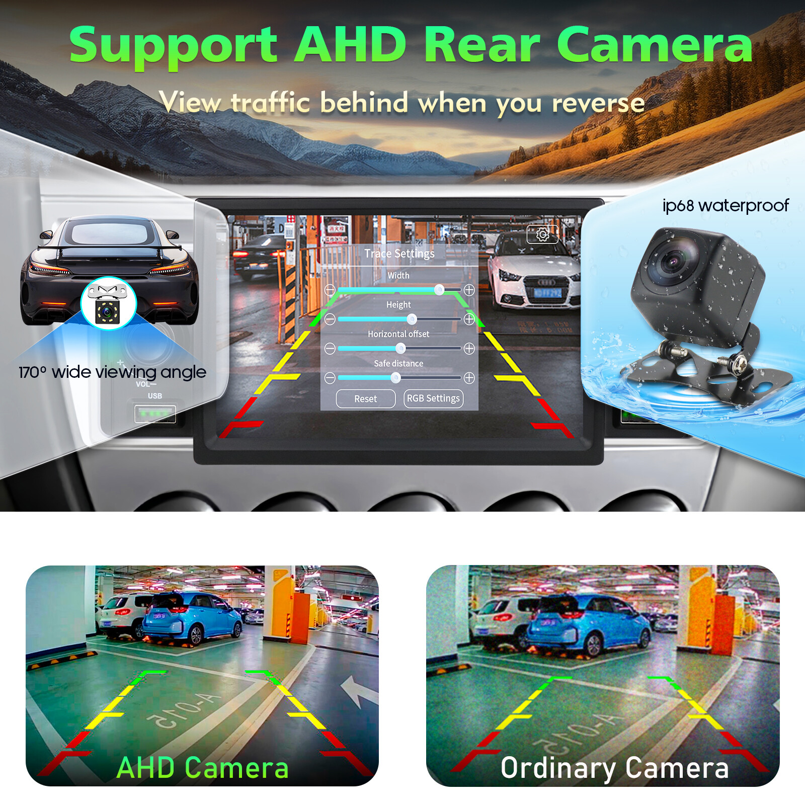 Single 1Din Car Stereo Radio Wireless Apple Carplay 5″ Touch Bluetooth DSP FM AM