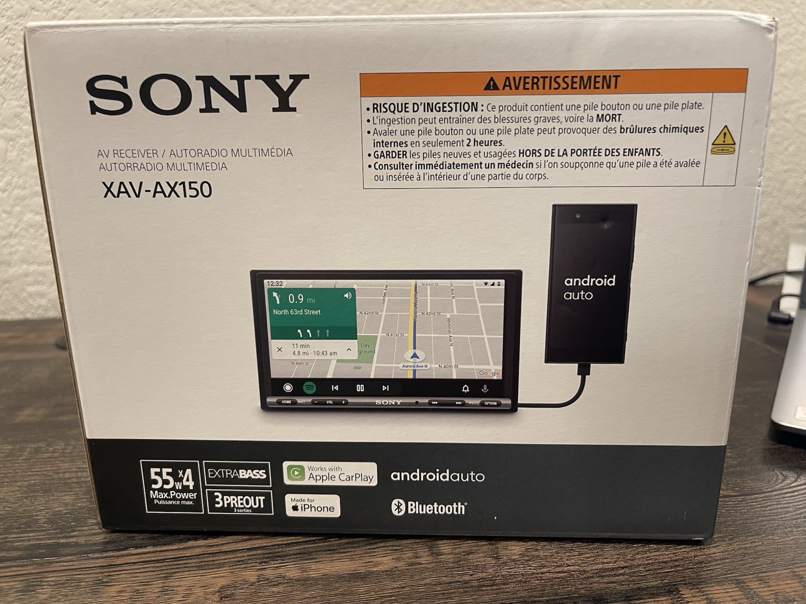 Sony XAV-AX150 Apple CarPlay/Android Auto 7″ Touchscreen-Double-DIN In-Dash Unit
